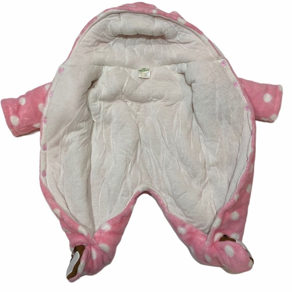OKIE DOKIE Snowsuit 6M Pink Polka Dot - Picture 3 of 11